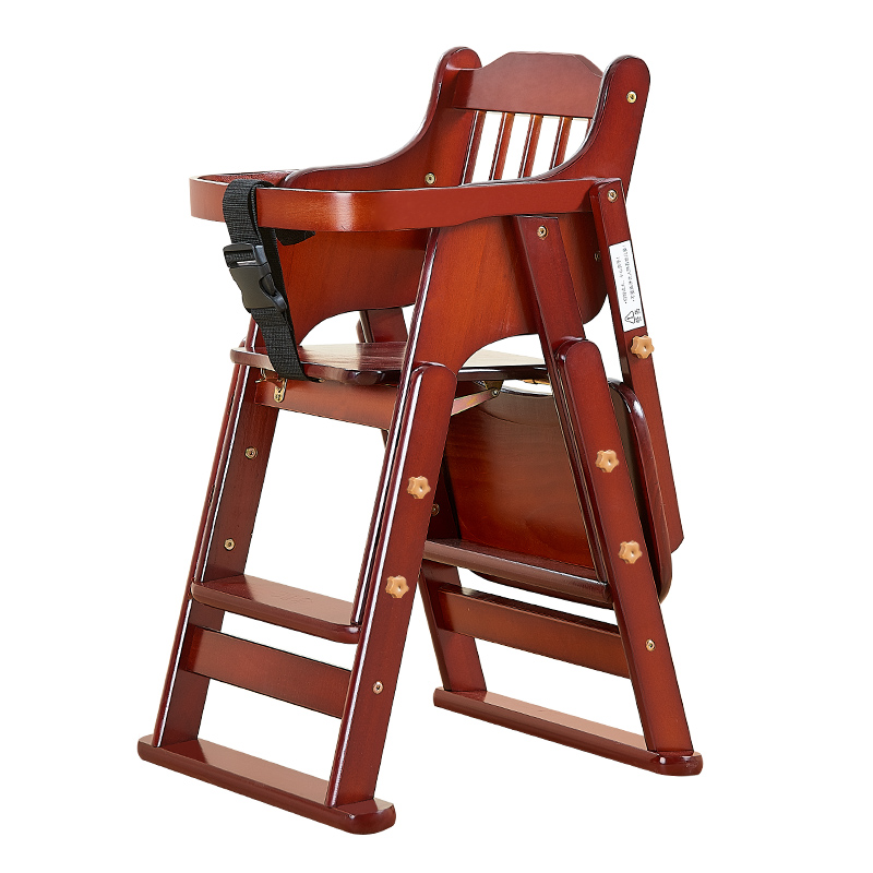 儿童餐椅宝宝吃饭餐桌椅子婴儿家用坐便携式可折叠多功能实木座椅
