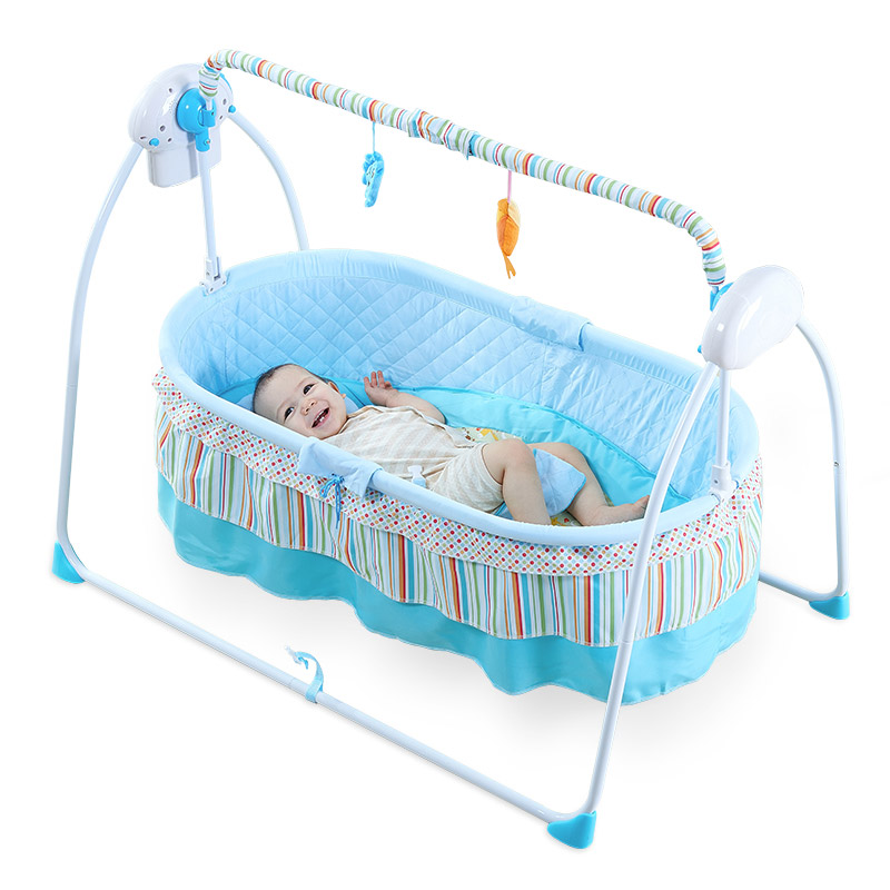 婴儿床可移动折叠多功能儿童电动摇篮欧式床新生儿宝宝摇摇床睡篮