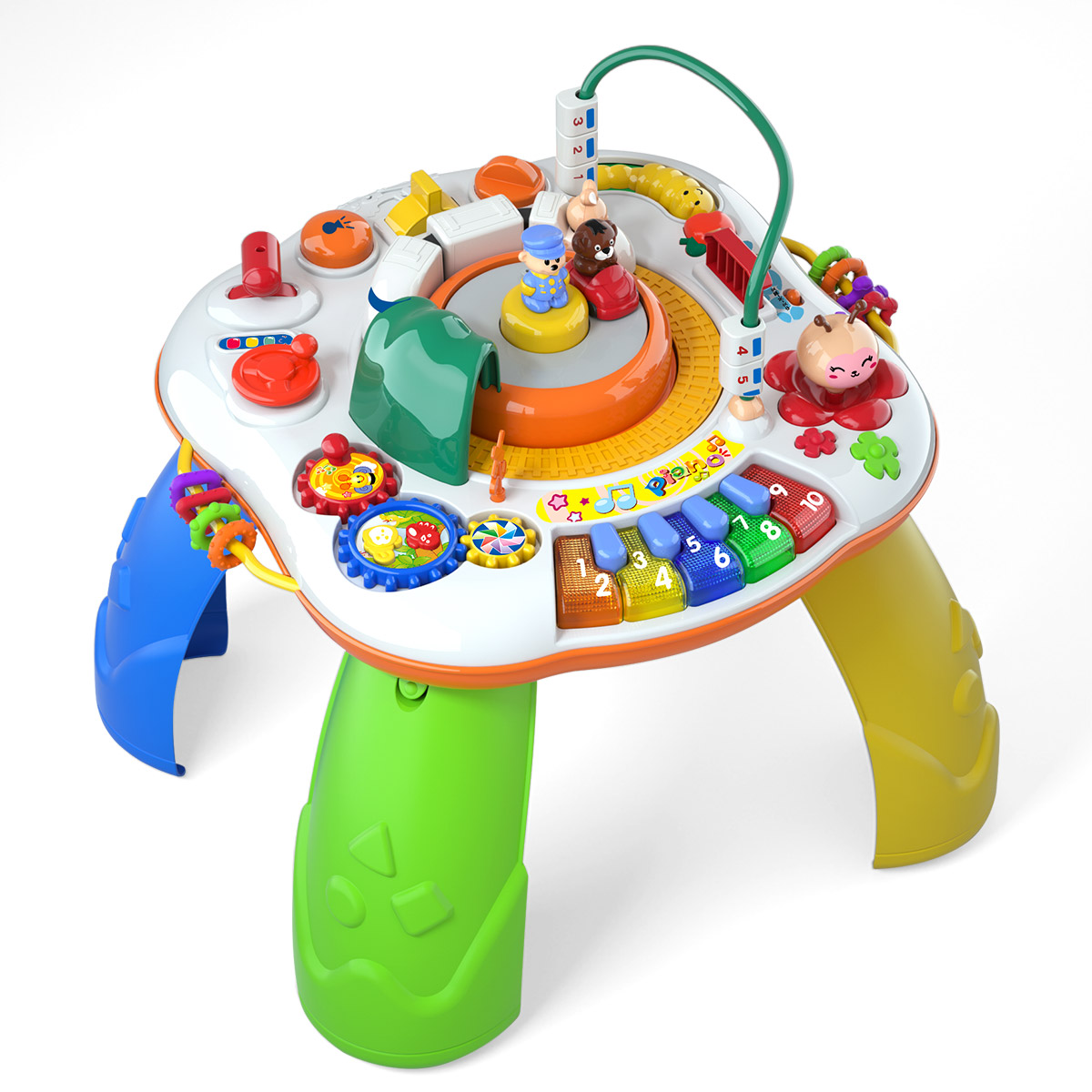 谷雨游戏桌婴儿多功能玩具台桌子 1岁宝宝早教玩具儿童学习桌