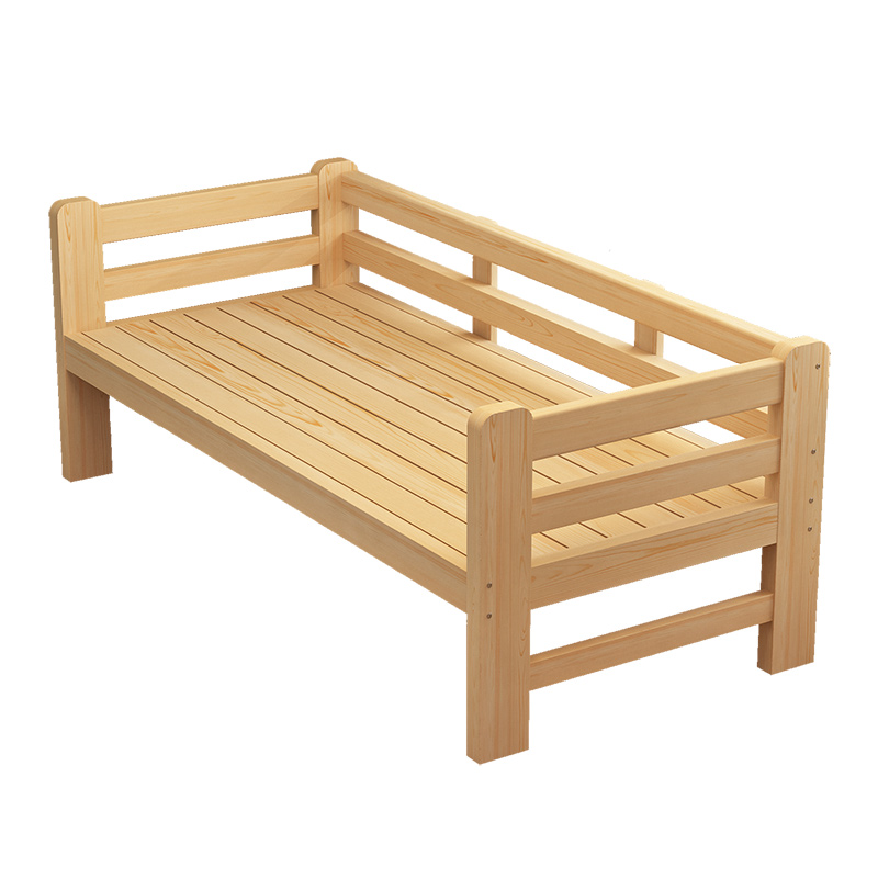 实木儿童床带护栏单人床大人床增宽小床儿童加边拼接床加宽床定做