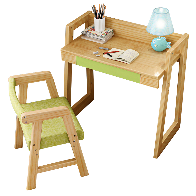 儿童学习桌实木可升降幼儿园小孩写字桌椅套装小学生家用宝宝书桌